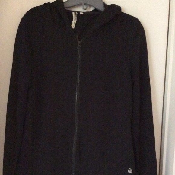 Titika Active Wear | Full Zip Black Hoodie with Open Back | Sz XL - Picture 1 of 12